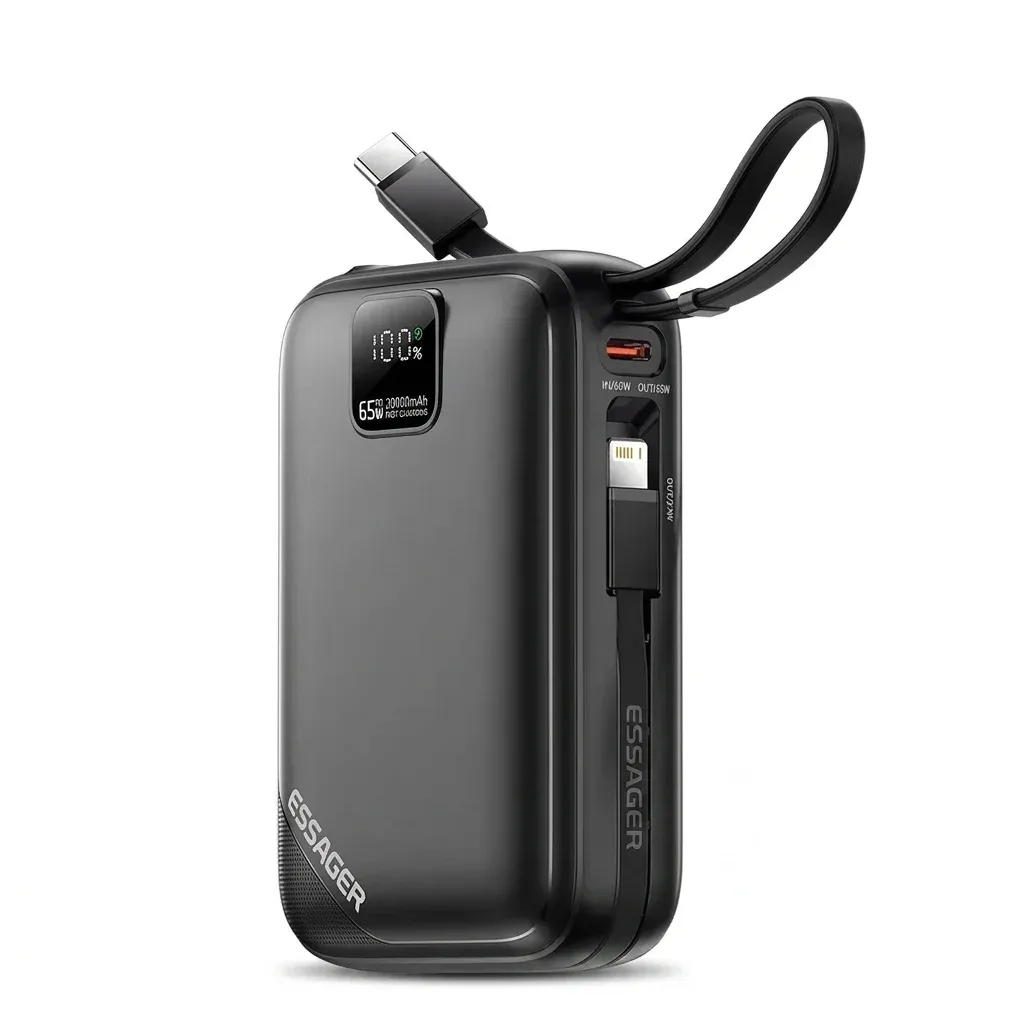 Essager 65W 20,000mAh Built-In Cable Power Bank