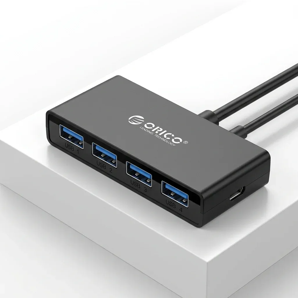 ORICO black 4-port USB 3.0 hub