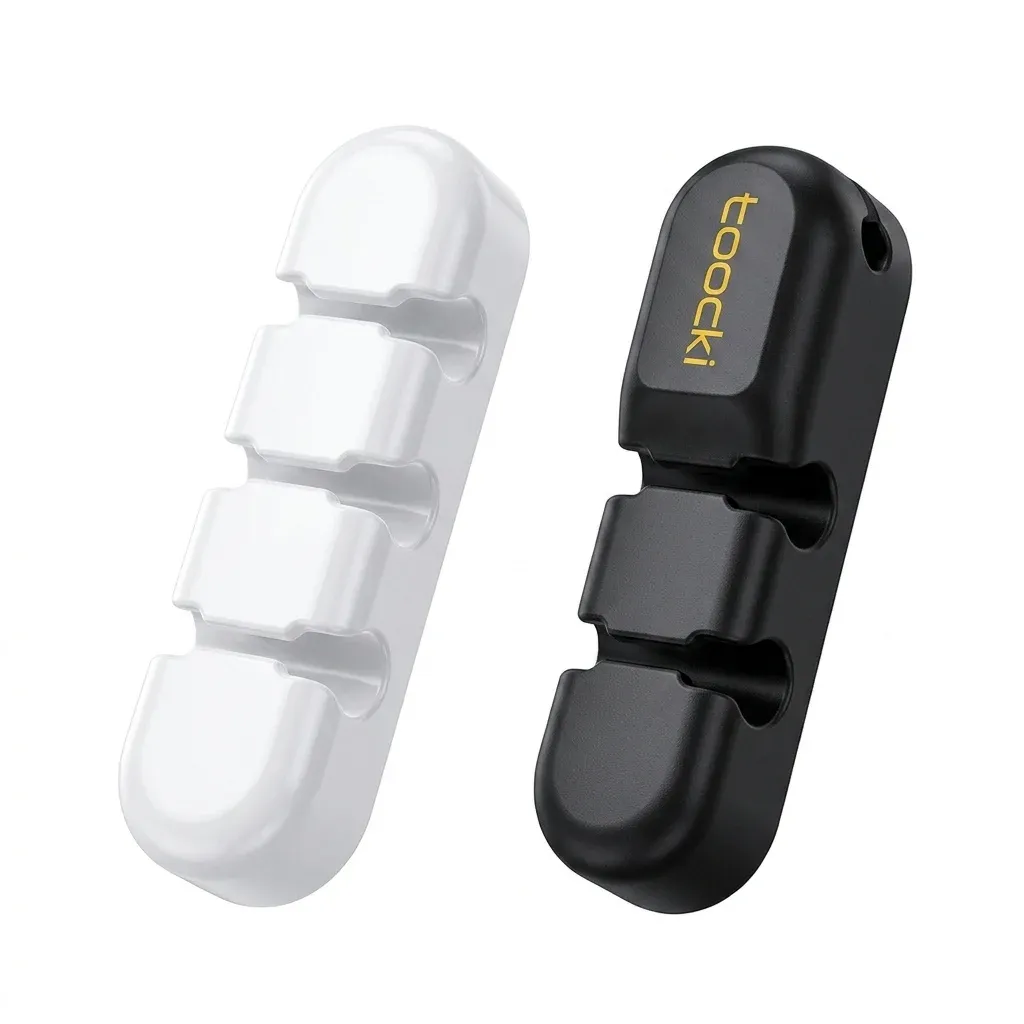 Toocki Silicone Cable Organizer Clip for Desk and Devices