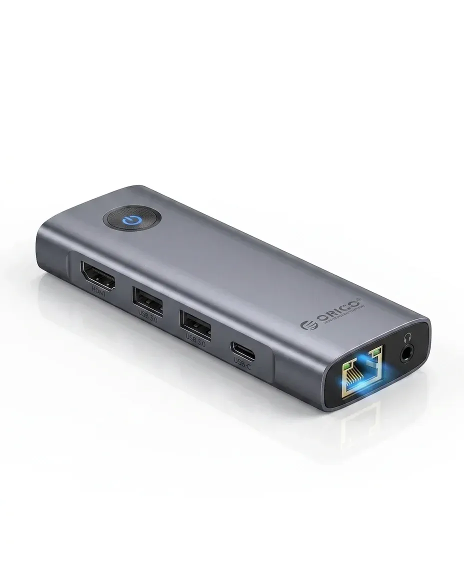 Orico USB-C 4K60Hz Docking Hub with PD100W and RJ45