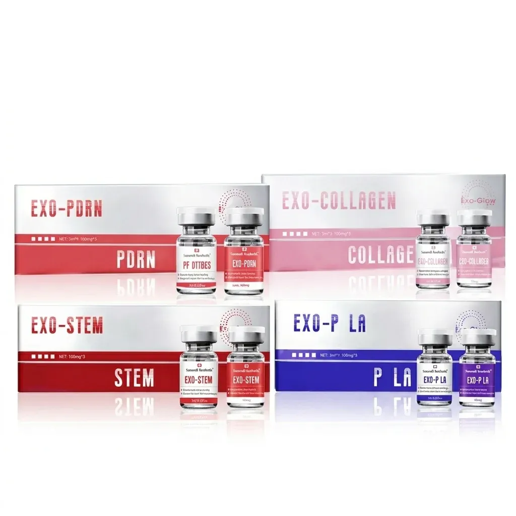 Sanendi PDRN collagen serum vials and boxes
